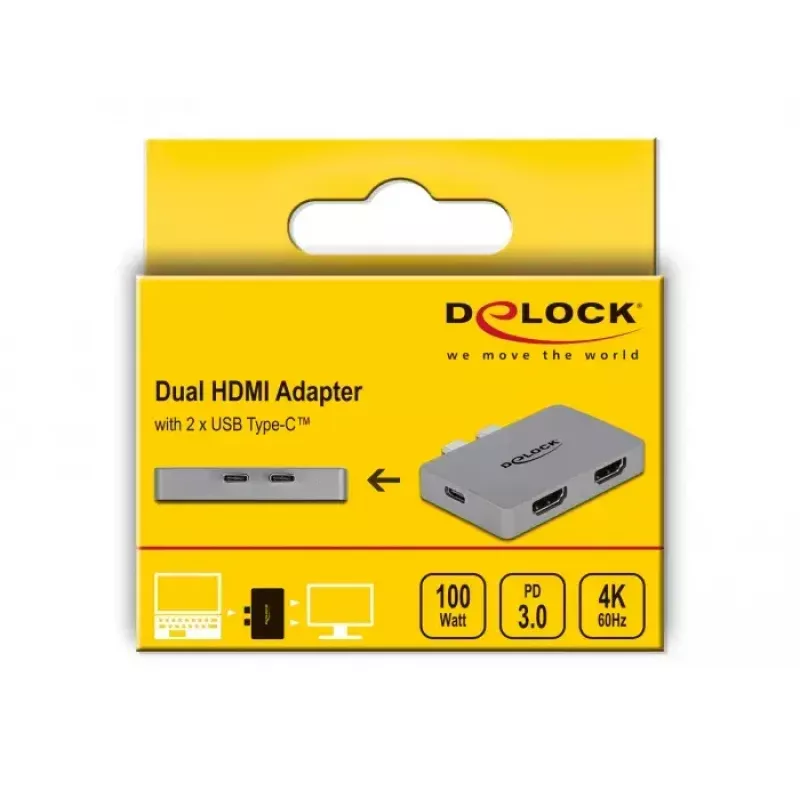 Dual HDMI Adapter DeLOCK 64123 for MacBook