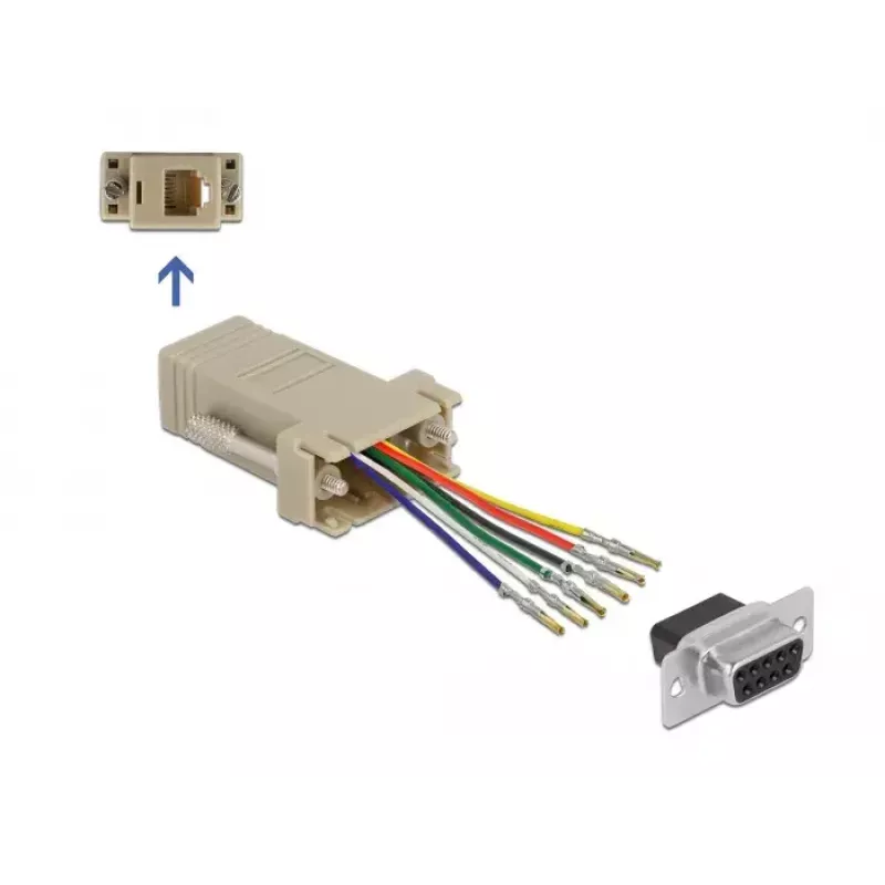 Assembly Kit D-Sub 9 pin female to RJ12 6P/6C DeLOCK 66759