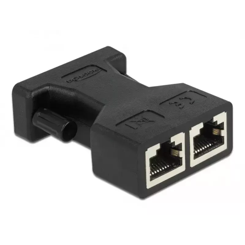 Adapter DeLOCK D-Sub 15 pin female to 2 x RJ45 female AUI 66806