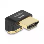 DeLOCK HDMI Adapter male to female 90° downwards angled 8K 60 Hz metal