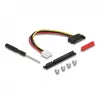 DeLOCK M.2 Key A+E to PCIe x8 NVMe Adapter angled with 20 cm cable