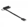 DeLOCK M.2 Key A+E to PCIe x8 NVMe Adapter angled with 20 cm cable