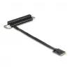 DeLOCK M.2 Key A+E to PCIe x16 NVMe Adapter angled with 20 cm cable