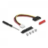 DeLOCK M.2 Key A+E to PCIe x4 NVMe Adapter angled with 20 cm cable