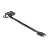 DeLOCK M.2 Key A+E to PCIe x4 NVMe Adapter angled with 20 cm cable