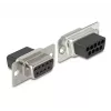 DeLOCK D-Sub 9 pin female to RJ50 female Assembly Kit grey