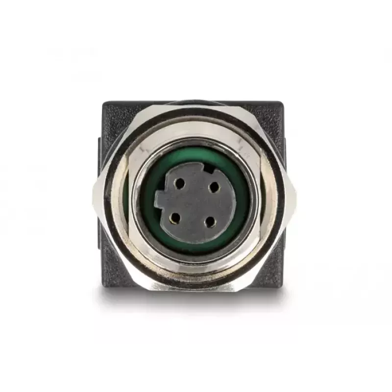 DeLOCK M12 Adapter D-coded 4 pin female to RJ45 jack straight