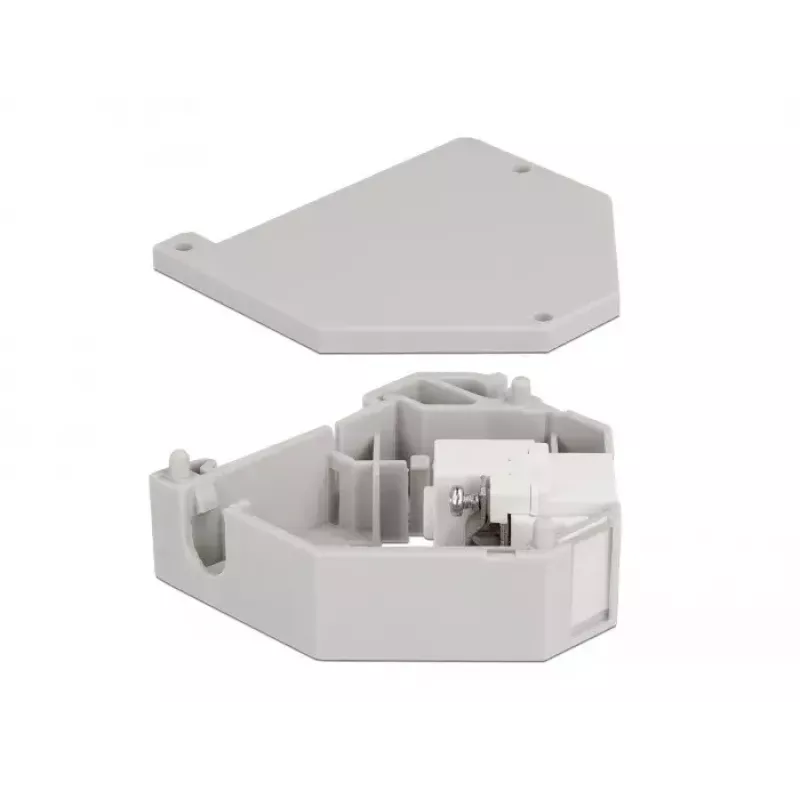 Keystone module DELOCK 87159, grey/white, female connector, terminal connector, 60.1×59.4×21.6 mm