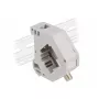 Keystone module DELOCK 87160 — F connector to F connector, grey, 60.1×59.4×21.6 mm