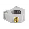 Keystone module DELOCK 87162 — binding post to binding post, grey/white, 60.1×59.4×21.6 mm