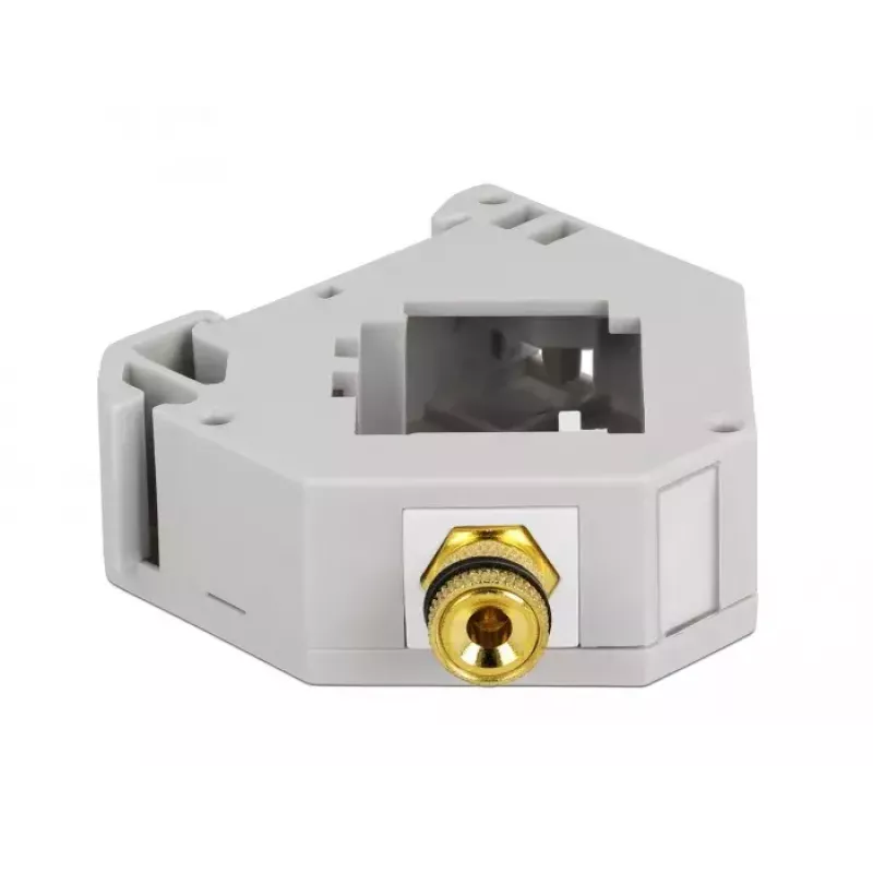 Keystone module DELOCK 87162 — binding post to binding post, grey/white, 60.1×59.4×21.6 mm
