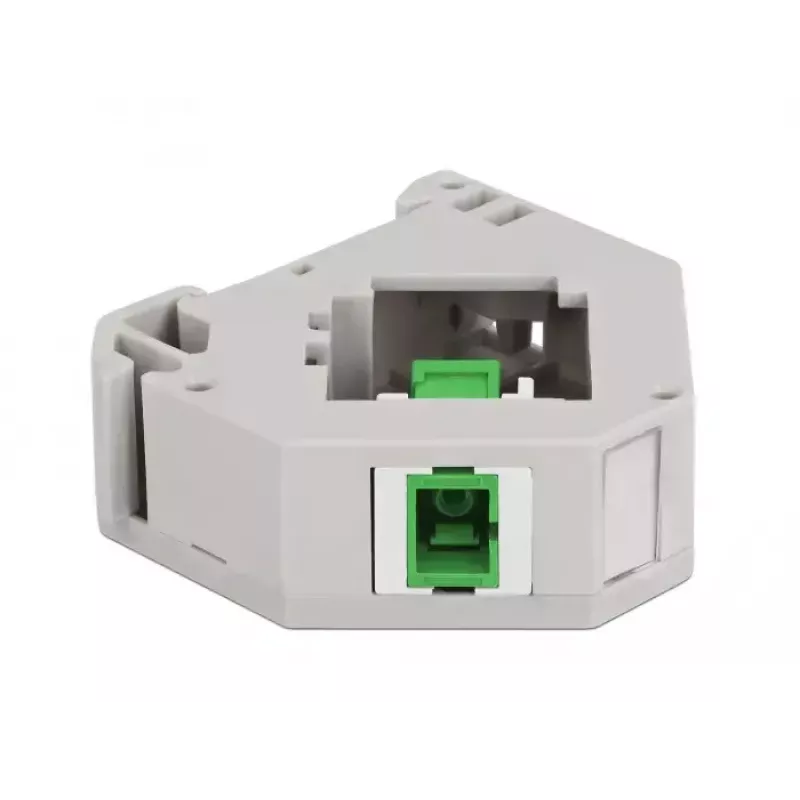 Keystone module DELOCK 87165 — SC to SC adapter, green/grey/white, 60.1×59.4×21.6 mm