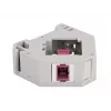 Keystone module DELOCK 87182 — SC to SC duplex adapter, grey/violet/white, 60.1×59.4×21.6 mm