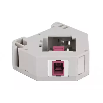 Keystone module DELOCK 87182 — SC to SC duplex adapter, grey/violet/white, 60.1×59.4×21.6 mm