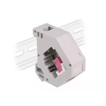 Keystone module DELOCK 87182 — SC to SC duplex adapter, grey/violet/white, 60.1×59.4×21.6 mm