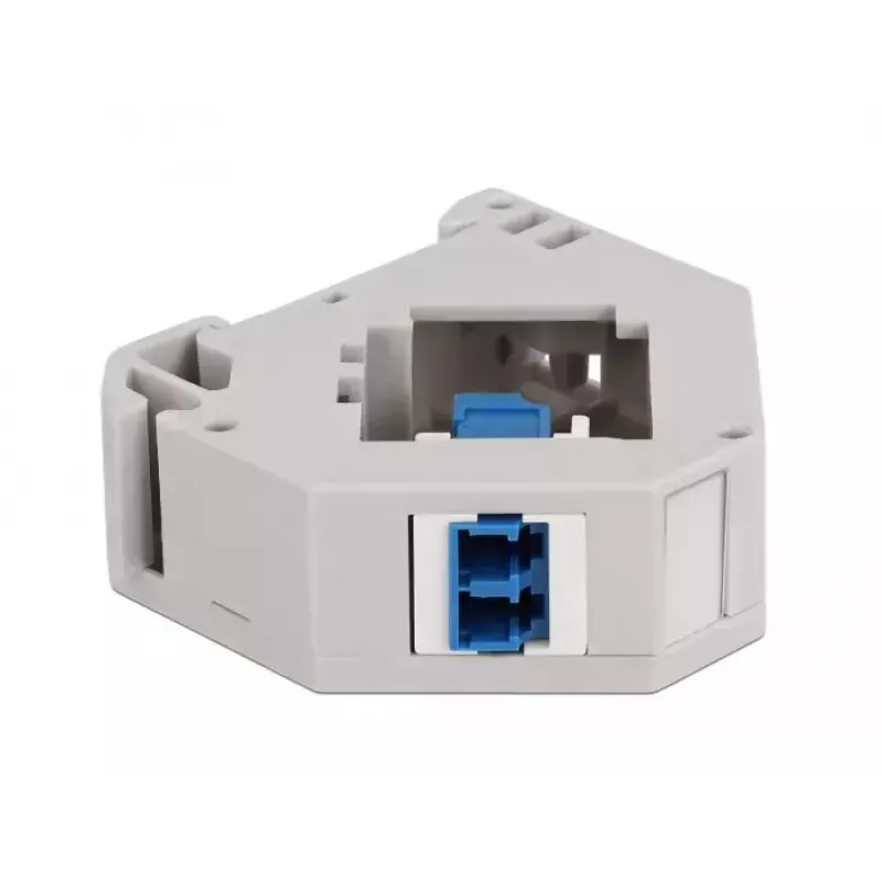 Keystone module DELOCK 87189 — LC to LC duplex, colours Blue/Grey/White, 60.1×59.4×21.6 mm
