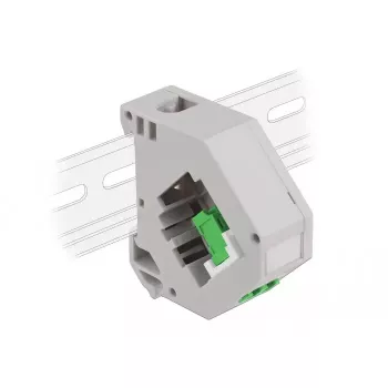 Keystone module DELOCK 87192 — LC to LC duplex, colours Green/Grey/White, 60.1×59.4×21.6 mm