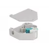 Keystone module DELOCK 87194 with LC to LC connectors, aqua/grey/white, 60.1×59.4×21.6 mm