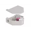 Keystone module DELOCK 87195 with LC to LC connectors, grey/violet/white, 60.1×59.4×21.6 mm