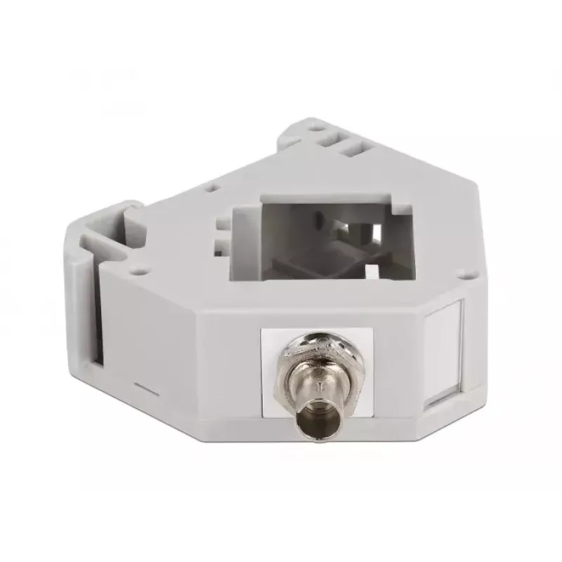 DeLOCK DIN rail Adapter ST Simplex female to ST Simplex female Grey