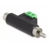 DeLOCK RCA male and RCA female to Terminal Block Adapter 66056