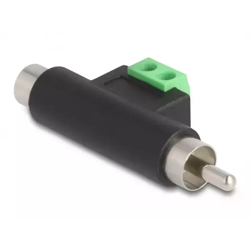 DeLOCK RCA male and RCA female to Terminal Block Adapter 66056