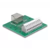 DeLOCK RJ50 female to Terminal Block with push-button for DIN rail