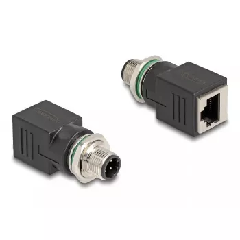 DeLOCK 60061 Cable Gender Changer M12 RJ-45 Black