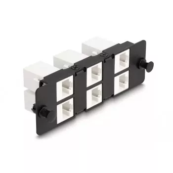 DeLOCK Keystone Adapter Panel 6 port black Flat RJ-45