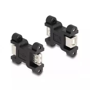 DeLOCK USB 2.0 Adapter Type-A female to Type-B female with screw connection