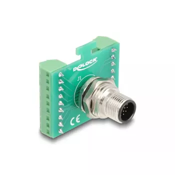 DeLOCK M12 Transfer Module Adapter 17 pin A-coded male to 18 pin terminal block