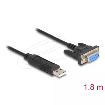DeLOCK 67382 USB 2.0 to RS-232 DB9 Serial Adapter 1.8 m