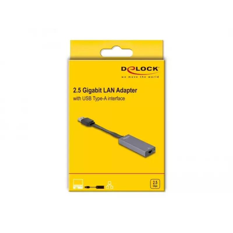 DeLOCK 66247 cable gender changer RJ-45 USB A Grey 0.09 m