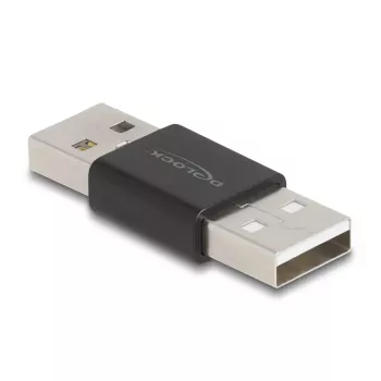 DeLOCK Adapter Gender Changer USB 2.0 Type-A male to male metal