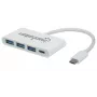 Manhattan USB-C Dock/Hub, Ports (x4): USB-A (x3) and USB-C, 5 Gbps (USB 3.2 Gen1 aka USB 3.0), With Power Delivery (60W) to USB-C Port (Note additional USB-C wall charger and USB-C cable needed), Universal for all devices, SuperSpeed USB, 3 Year Warranty