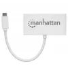 Manhattan USB-C Dock/Hub, Ports (x4): USB-A (x3) and USB-C, 5 Gbps (USB 3.2 Gen1 aka USB 3.0), With Power Delivery (60W) to USB-C Port (Note additional USB-C wall charger and USB-C cable needed), Universal for all devices, SuperSpeed USB, 3 Year Warranty
