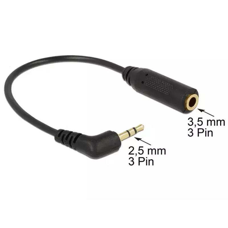 Audio Cable DeLOCK 0.175m 2.5mm/3.5mm