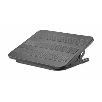 Manhattan Foot Rest, Under-Desk Comfort and Productivity Enhancer, Tilts 300 x 380mm, Rubberised Surface, Black, Lifetime Warranty