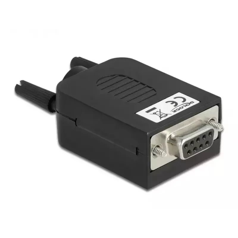 Wire connector DeLOCK 66257 Sub-D 9 10 pin terminal block Black