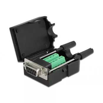 Wire connector DeLOCK 66257 Sub-D 9 10 pin terminal block Black