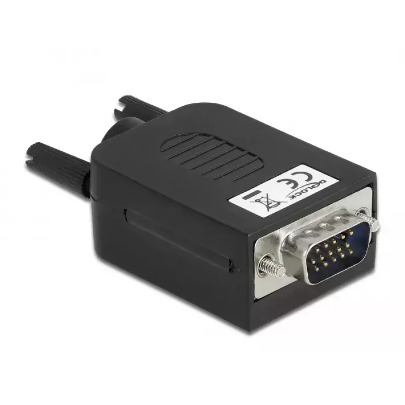 Wire Connector DeLOCK 66258 VGA 15-pin 10 pin terminal block Black