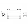Cable Gender Changer DeLOCK 66315 M12 RJ45 Black