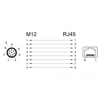 Cable Gender Changer DeLOCK 66315 M12 RJ45 Black