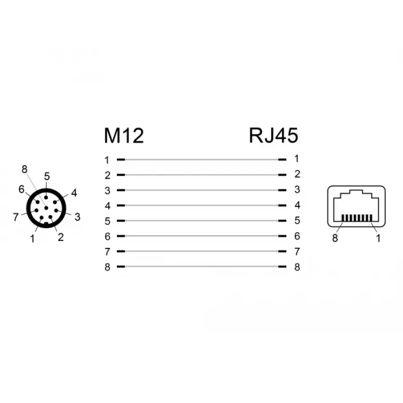 Cable Gender Changer DeLOCK 66315 M12 RJ45 Black