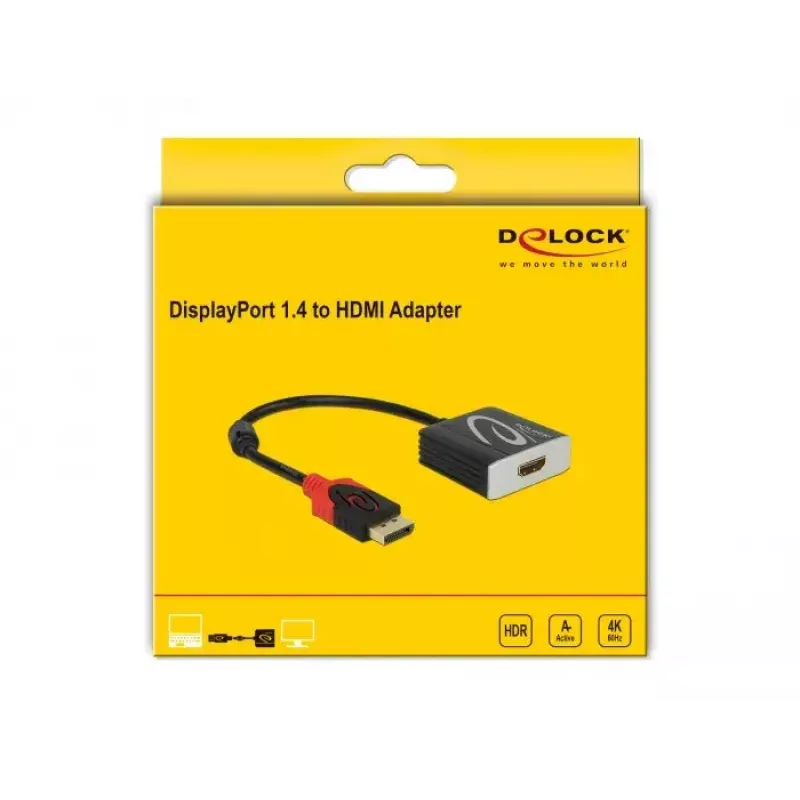 Active DisplayPort 1.4 to HDMI Adapter DeLOCK 65207