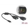 Serial Cable DeLOCK 90494 USB Type-C RS-232 DB9 Black 0.35m