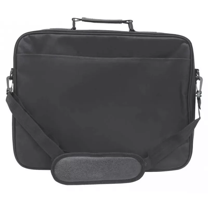 Manhattan Empire Laptop Bag 17.3 inch, Clamshell design, Accessories Pocket, Shoulder Strap (removable), Notebook Case, Black, Three Year Warranty