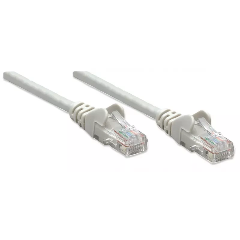 Intellinet Network Patch Cable, Cat6, 15m, Grey, CCA, U/UTP, PVC, RJ45, Gold Plated Contacts, Snagless, Booted, Lifetime Warranty