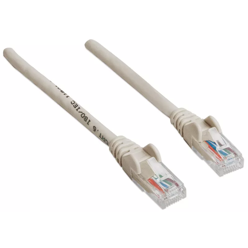 Intellinet Network Patch Cable, Cat6, 20m, Grey, CCA, U/UTP, PVC, RJ45, Gold Plated Contacts, Snagless, Booted, Lifetime Warranty