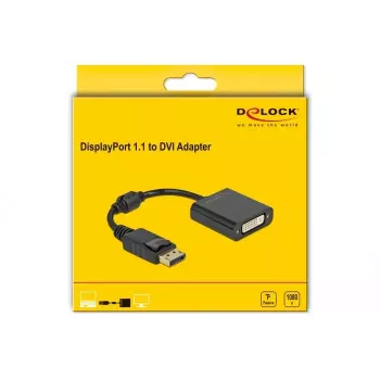 Adapter DisplayPort 1.1 male to DVI female Passive black DeLOCK 61008